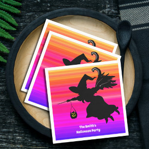 Ombre sparring heks Halloween aangepaste naam Servet