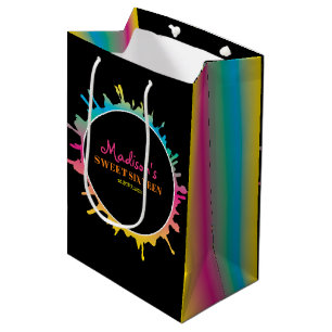 Ombre Spat Splatter Sweet Sixteen 16 Favor Gift Ta Medium Cadeauzakje
