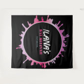 Ombre Splatter Bat Bar Mitzvah Foto-Op achtergrond Wandkleed (Voorkant (horizontaal))