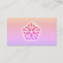 *~* Ombre Star Mandala Pink Peach Lavender Visitekaartje
