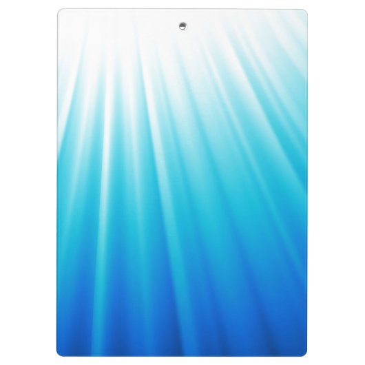 Ombre Starburst white aqua blue lichtbundels Klembord (Achterkant)