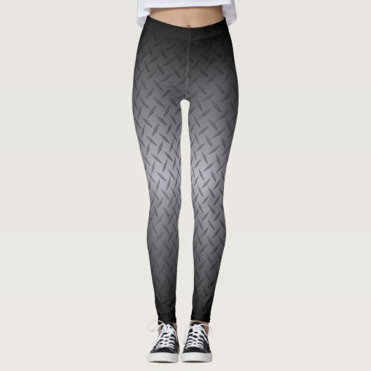 Ombre Steel Diamond Bord Pattern Leggings (Voorkant)