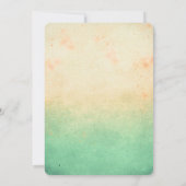 Ombre strand bruiloft uitnodigingen - blos blauwgr (Achterkant)