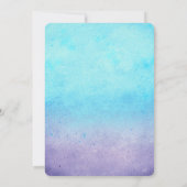 Ombre strand bruiloft uitnodigingen - turquoise bl (Achterkant)