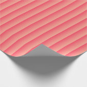 Ombre streept koraal tot sinaasappel cadeaupapier (Hoek)