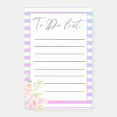 ombre strepen Blush Peonies om lijst te doen Post-it® Notes (Voorkant)