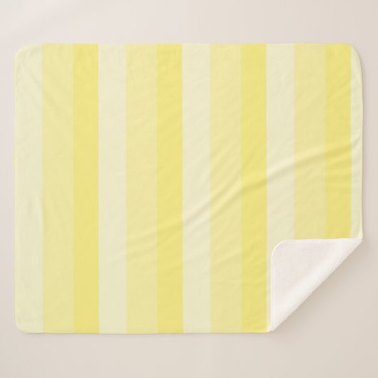 Ombre strepen in gele tinten sherpa deken (Voorkant (horizontaal))