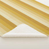 Ombre strepen in goudtonen sherpa deken (3/4)
