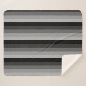 Ombre strepen in grijze tonnen sherpa deken (Voorkant (horizontaal))