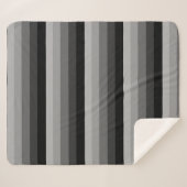 Ombre strepen in grijze tonnen sherpa deken (Voorkant (horizontaal))