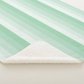 Ombre strepen in groene jade tones sherpa deken (3/4)