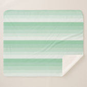 Ombre strepen in groene jade tones sherpa deken (Voorkant (horizontaal))