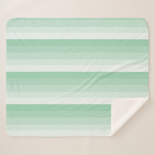 Ombre strepen in groene jade tones sherpa deken (Voorkant (horizontaal))