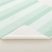 Ombre strepen in groene jade tones sherpa deken (3/4)