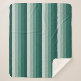 Ombre strepen in groene tonnen sherpa deken