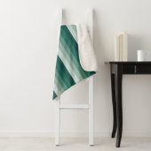 Ombre strepen in groene tonnen sherpa deken (In situ)