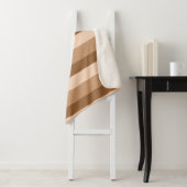 Ombre strepen in koffie bruine tinten sherpa deken (In situ)