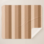 Ombre strepen in koffie bruine tinten sherpa deken (Voorkant (horizontaal))