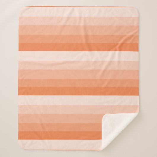 Ombre-strepen, in oranje tonnen sherpa deken (Voorkant)