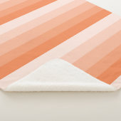 Ombre-strepen, in oranje tonnen sherpa deken (3/4)