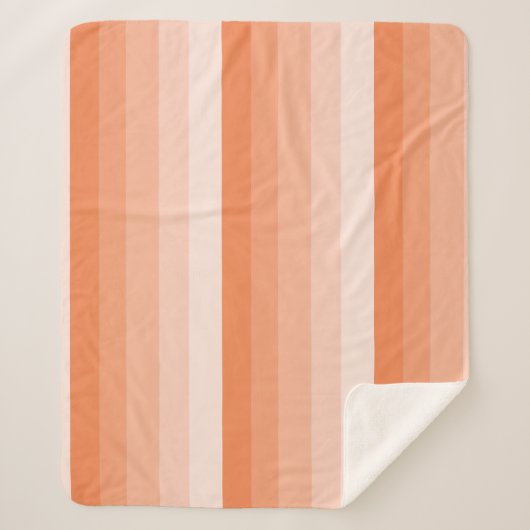 Ombre-strepen, in oranje tonnen sherpa deken (Voorkant)