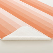 Ombre-strepen, in oranje tonnen sherpa deken (3/4)