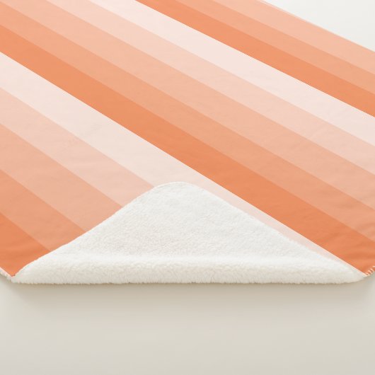Ombre-strepen, in oranje tonnen sherpa deken (3/4)