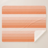 Ombre-strepen, in oranje tonnen sherpa deken (Voorkant (horizontaal))