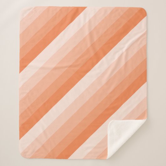 Ombre-strepen, in oranje tonnen sherpa deken (Voorkant)