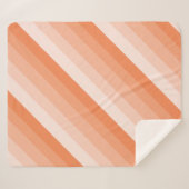 Ombre-strepen, in oranje tonnen sherpa deken (Voorkant (horizontaal))