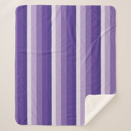Ombre strepen in paarse tonnen sherpa deken