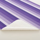 Ombre strepen in paarse tonnen sherpa deken (3/4)