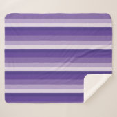 Ombre strepen in paarse tonnen sherpa deken (Voorkant (horizontaal))