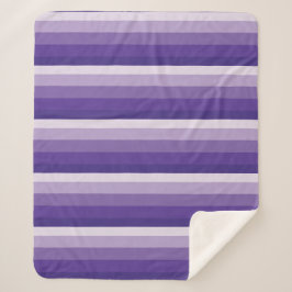 Ombre strepen in paarse tonnen sherpa deken