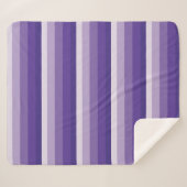 Ombre strepen in paarse tonnen sherpa deken (Voorkant (horizontaal))