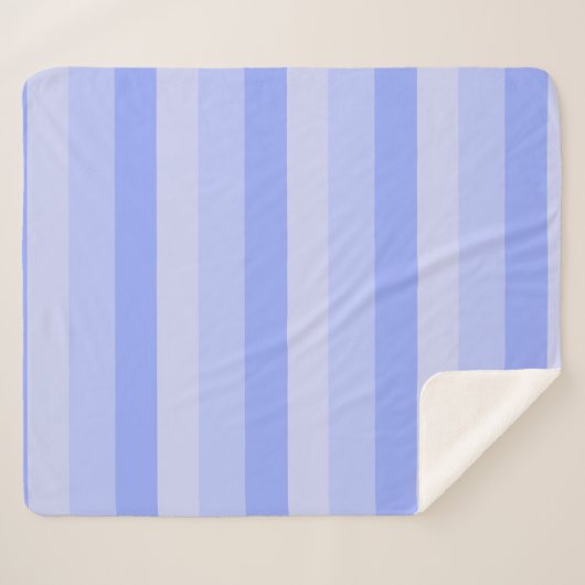 Ombre strepen in periwinkle blauwe tinten sherpa deken (Voorkant (horizontaal))