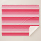 Ombre strepen in rode tot roze tinten sherpa deken (Voorkant (horizontaal))