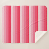 Ombre strepen in rode tot roze tinten sherpa deken (Voorkant (horizontaal))