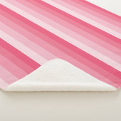 Ombre strepen in roze tinten sherpa deken (3/4)