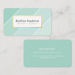 OMBRE STRIPE moderne stijlvolle chic mignonne mint Visitekaartje