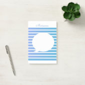 Ombré Stripes Blue Bubble Post-it Notes (Kantoor)
