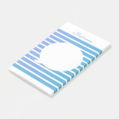 Ombré Stripes Blue Bubble Post-it Notes (Schuin)