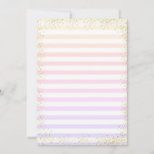 Ombre Stripes Confetti First Heilige Communie Kaart (Achterkant)