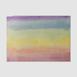 Ombre Stripes Rainbow LGBTQIA Waterverf Gift Wrap Tissuepapier