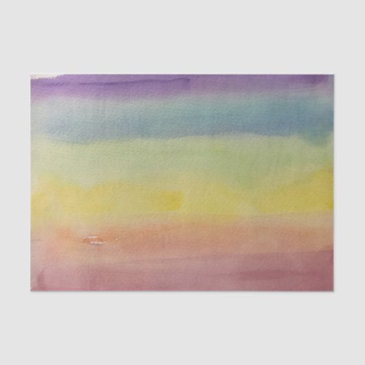 Ombre Stripes Rainbow LGBTQIA Waterverf Gift Wrap Tissuepapier (Voorkant)