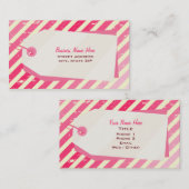 Ombre Stripes & Shopping Label Retail Visitekaartj (Voorkant / Achterkant)