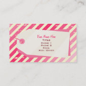 Ombre Stripes & Shopping Label Retail Visitekaartj (Achterkant)