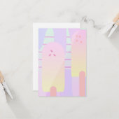 Ombre Summer Ice Cream Pop Kaart (Voorkant / Achterkant in situ)