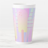 Ombre Summer Ijslolly Strepen Druppels Latte Mok (Voorkant)