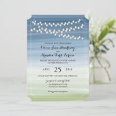 Ombre Summer Night Lights | Weddenschap Kaart (Staand voorkant)